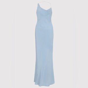 Asymm Drape Maxi Dress - Stone Blue. New with tags.